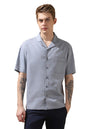 Dennis Lingo Men Relaxed Fit Blue Half Sleeves Cotton Casual Shirt