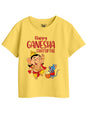 Bon Organik Girls Regular Fit T-Shirt (BON15099_G_Yellow