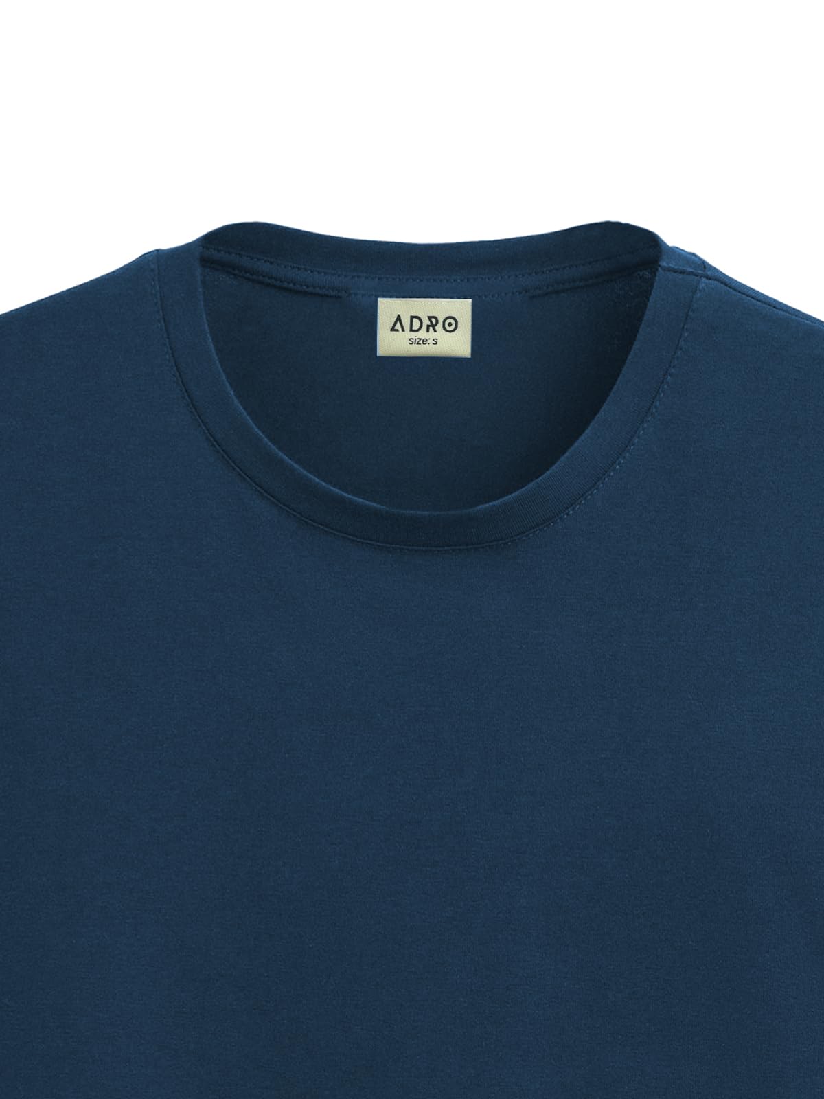ADRO Men's Solid Regular Fit T-Shirt (RCM2-PLN)