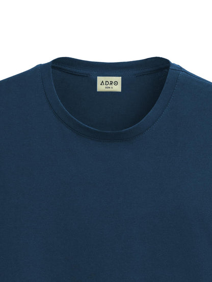 ADRO Men's Solid Regular Fit T-Shirt (RCM2-PLN)