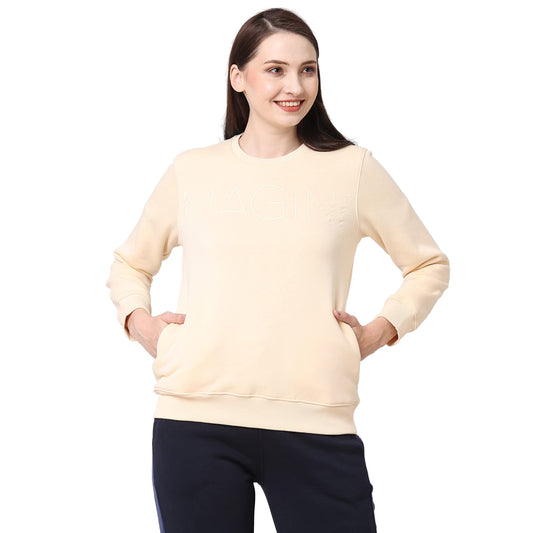 Sweet Dreams Women Solid Full Sleeve Sweat Shirt