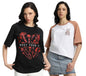Juneberry Pure 100% Cotton Oversized Loose Baggy Fit Drop Shoulder Latest Aesthetic & Cool Graphic Prinred Half Sleeve T-Shirts