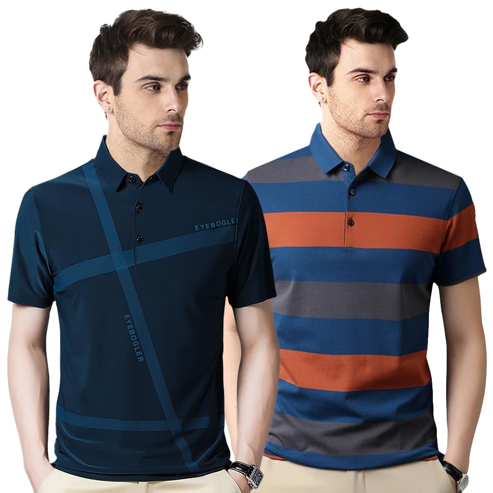 Nobel Monk MenS Regular Fit Polo T Shirt |Half Sleeves |Collar Tshirts |Casual T-Shirt For Men