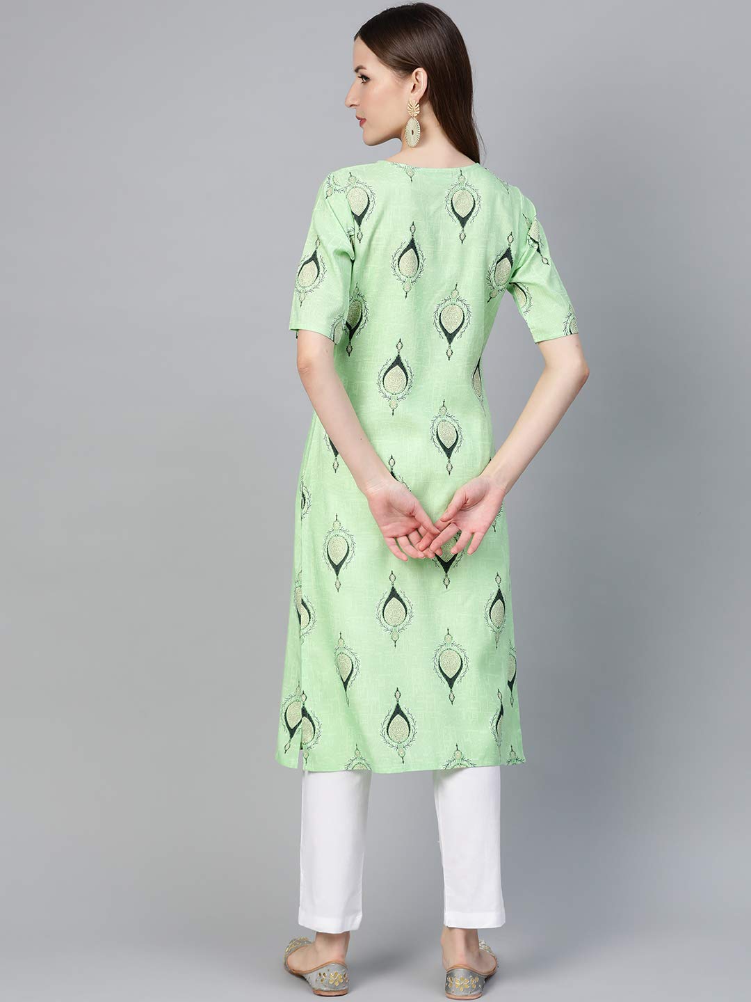 Idalia Sage Green Rayon Kurta Set