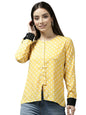Aarika Women's Regular Fit Shirt (TP-W-M-12385_Yellow L)