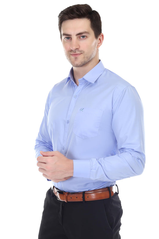 Xjarvis Clifton MenS Regular Fit Cotton Blend Plain Shirt  Full Sleeves Casual & Formal Summer Shirt With Pocket Design & Sprea