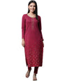 Blue Zari Embroidered Ethnic Winter Kurta (Size: S)-24NOA14732-704475
