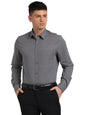 Turtle Men 100% Cotton Grey Solid Regular Fit Formal Shirt