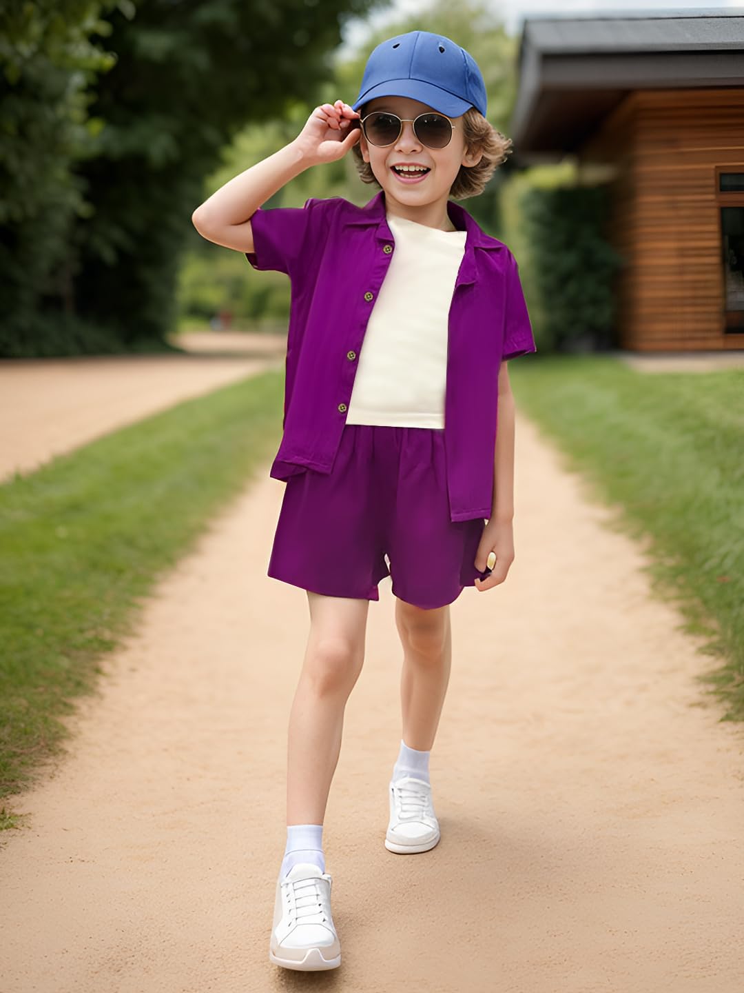 A.T.U.N. (ALL THINGS UBER NICE) Boys Solid Two Piece Set | Co-Ord Set for Boys