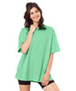 SHODOX Bio-Washed Anti Bacterial 100% Pure Cotton Womens Oversized Solid T-Shirt | Cozy Soft, Less Wrinkles Loose Fit, Drop Shou