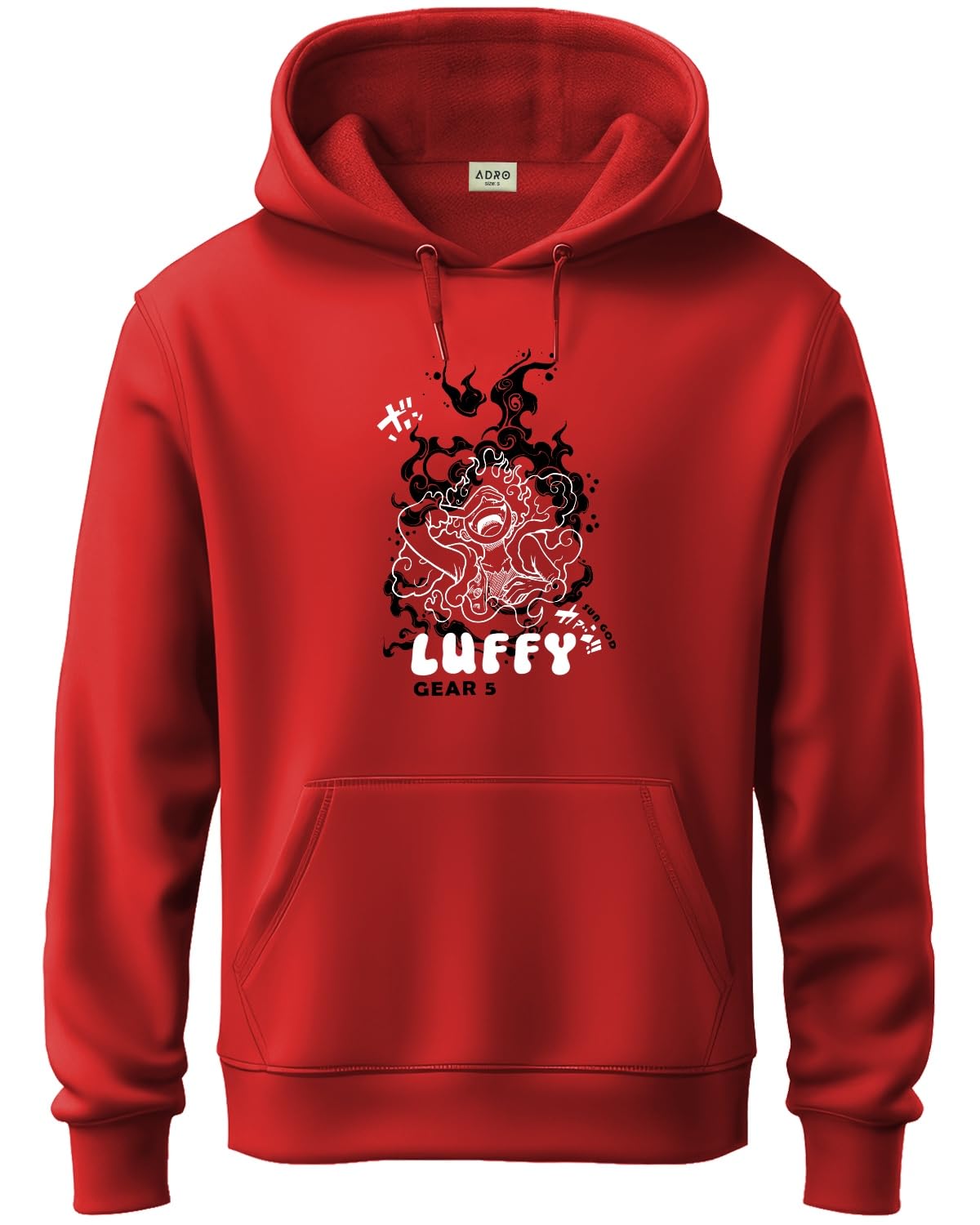 ADRO Hoodies for Men | Printed Hoodie for Men | Cotton Hoodie | Luffy Hoodie Gear 5 | Sweatshirt for Men | Anime Hoodie | H24-LU