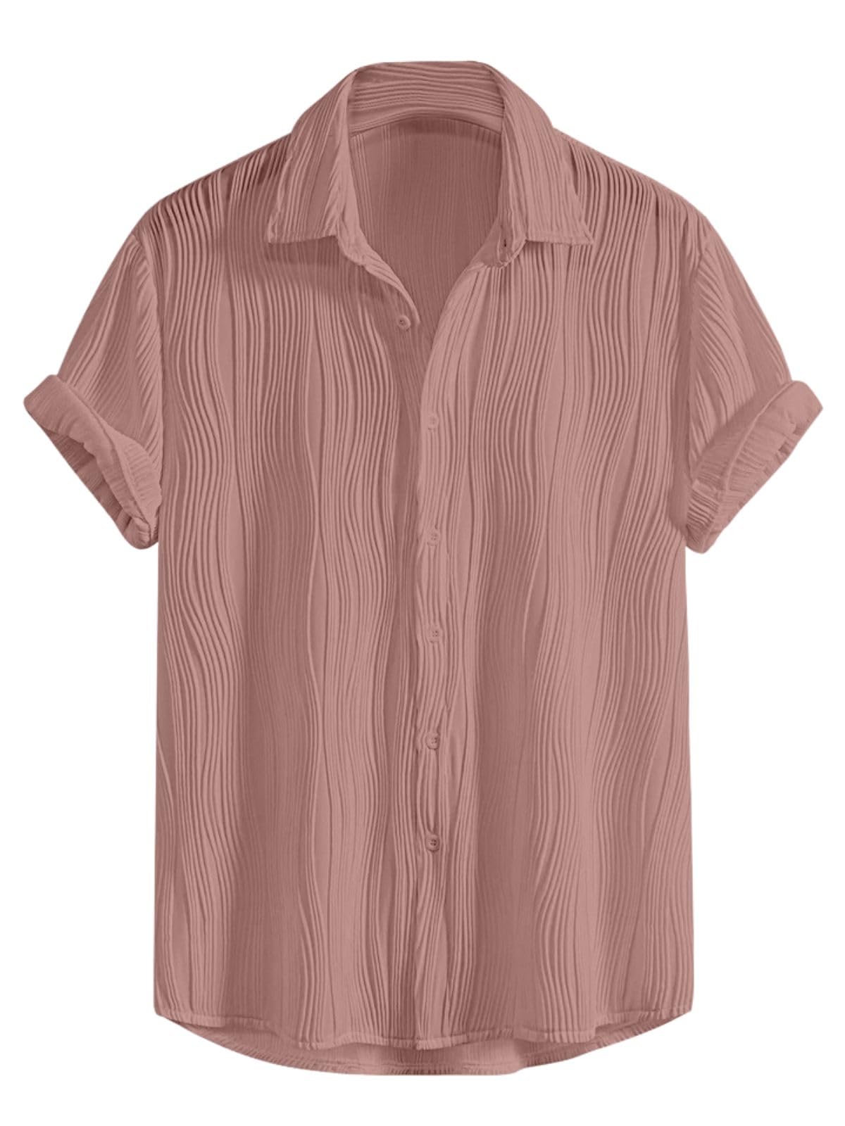 Greciilooks MenS Regular Fit Casual Shirt (Gl-Ms-6158_Pink
