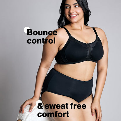 Nykd By Nykaa WomenS Full Support M-Frame Heavy Bust Everyday Cotton Bra | Non-Padded | Wireless | Full Coverage| Bra, Nyb101, B