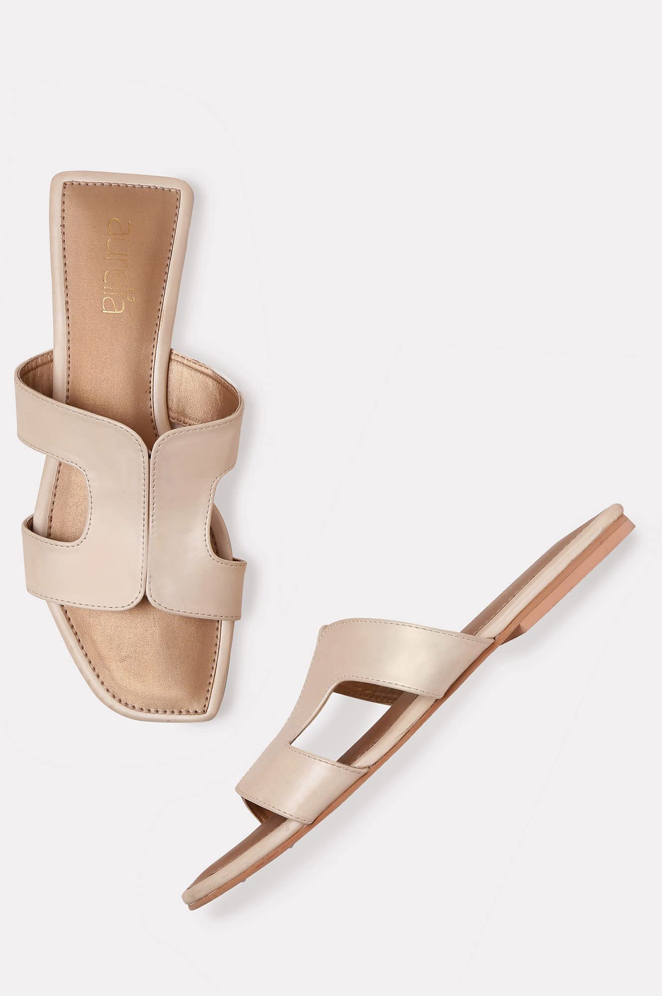 Aurelia Square Toe Colourblocked Flat