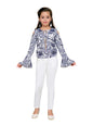 Aarika Girls Top Pant Regular Fit Nylon Top Pant Set(Dr-3018-Blue-18)