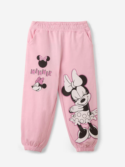 The Souled Store Official Disney : Cutest Minnie Mouse Pull On Regular Fit Girls Cotton Joggers Old Retro Cartoon 90s Animated C