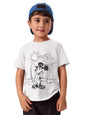 The Souled Store Official Mickey Mouse: Magic Adventure Boys Short Sleeves Round Neck White Graphic Printed Cotton T-Shirts
