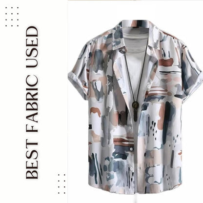 Funky Rich Regular Fit Shirt For Men | Half Sleeve Lycra Shirt | Casual Shirt For Men | Trendy Printed Shirt Design | Lycra Fabr