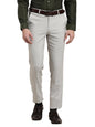 Turtle Men Polyviscose Stretch Slim Fit Solid Grey Flat Front Formal Trouser