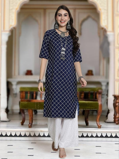 Tee Projekt Crepe Verstaile Straight Printed Kurti For WomenS Ll Casual Wear Kurti (Pack Of 6)