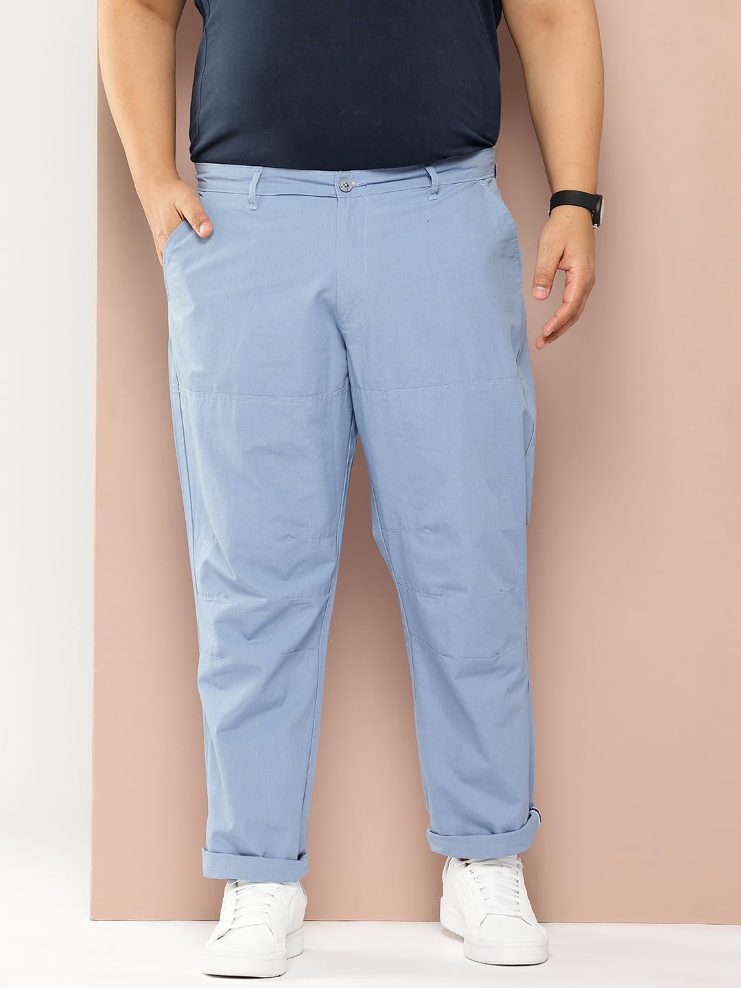 Thomas Scott Mens | Plus Size | Regular Fit | 100% Cotton | Breathable Fabric | Solid Color | Trouser | Chino | Casual Pants fo
