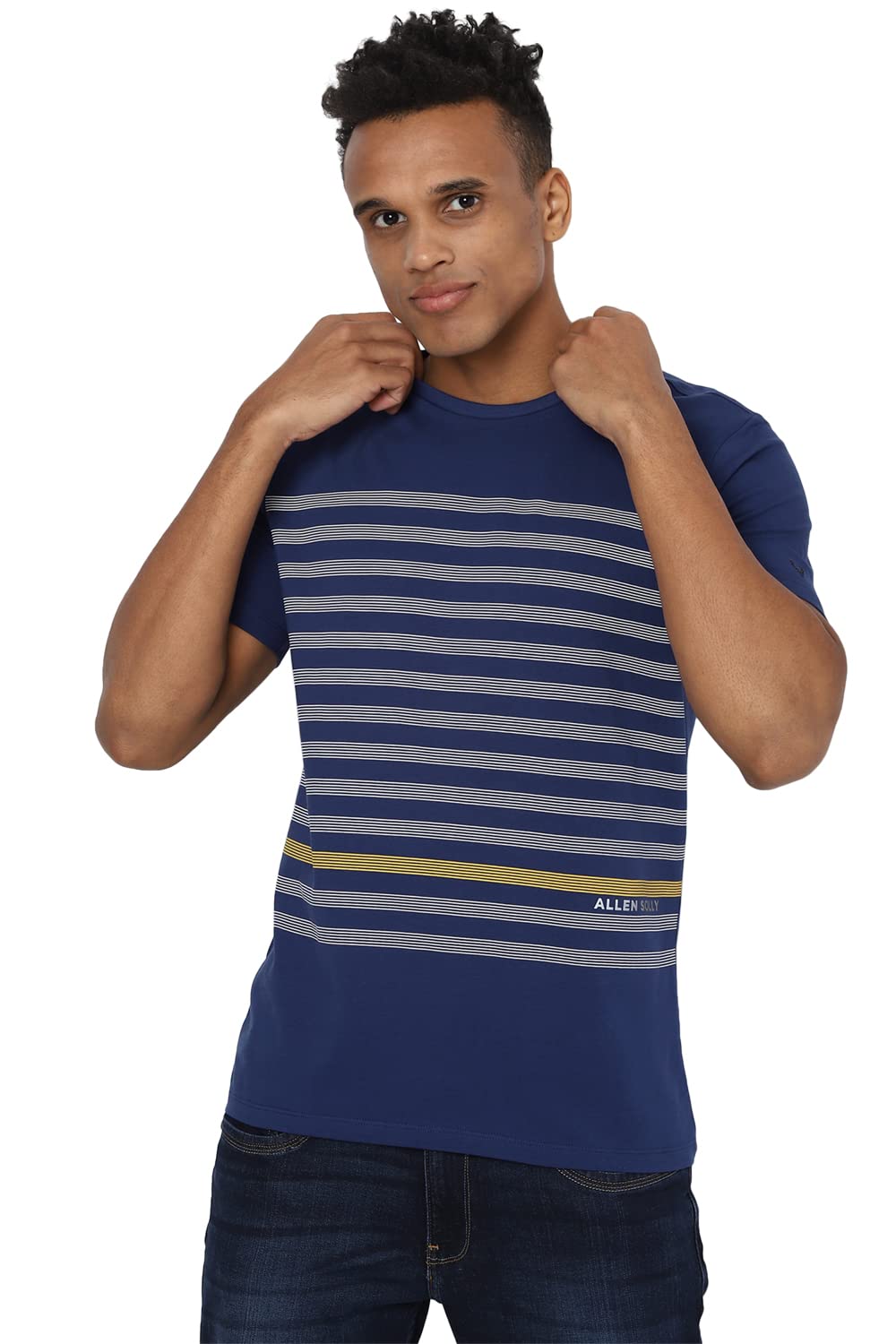 Allen Solly Men Striped Crew Neck T-Shirt