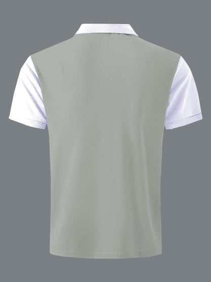Eyebogler Mens Cotton Blend Polo Neck Half Sleeve Printed Tshirt