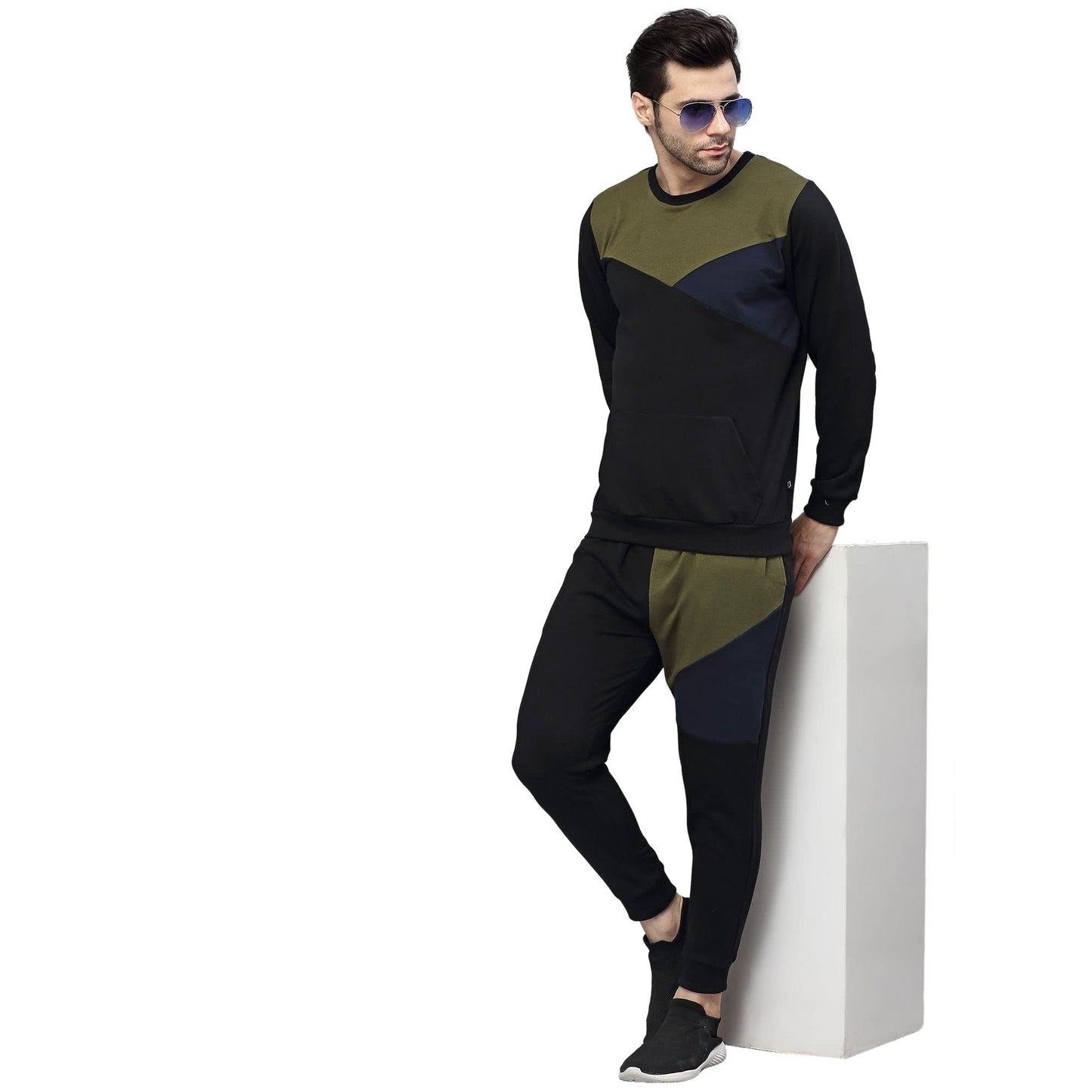 Rigo Round Neck Full Sleeve Terry Track Suit For Men | Regular Fit Plus Sizes Tracksuit for Mens | Co-ord Set For Men
