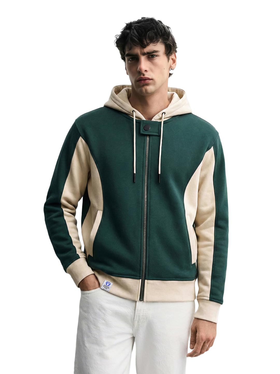 The Indian Garage Co Mens Boxy Fit Long Sleeves Hooded Graphic Hoodie