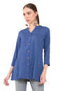 Soch Women Blue Rayon Solid Tunic