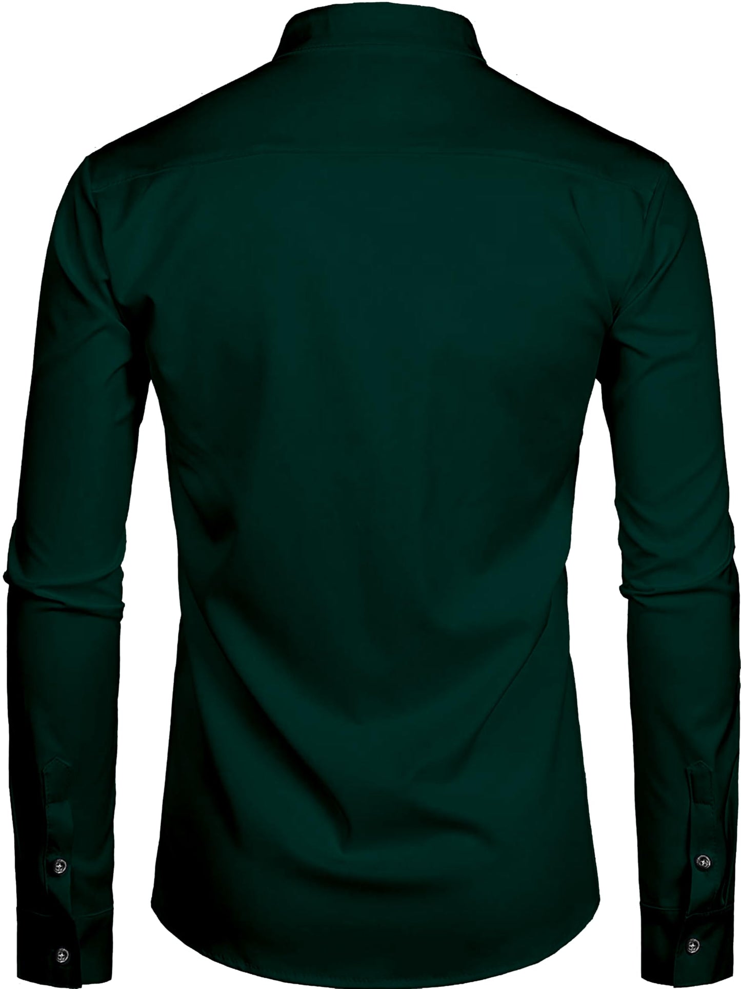 Mildin MenS Cotton Blend Solid Shirt With Mandarin Chinese Collar Full Sleeve Curved Hemline Button Closure Slim Fit | Shirt Fo