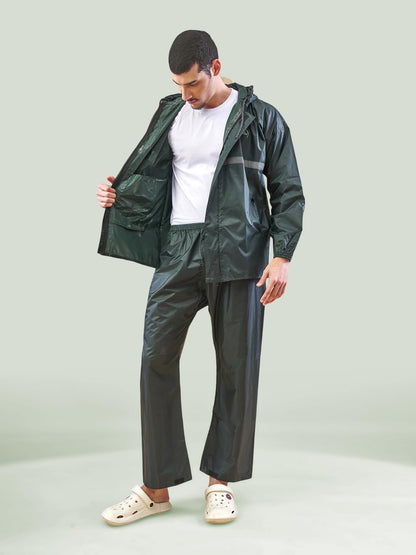 Lux Venus Reflecting Design Tapping Rain Suit For Men