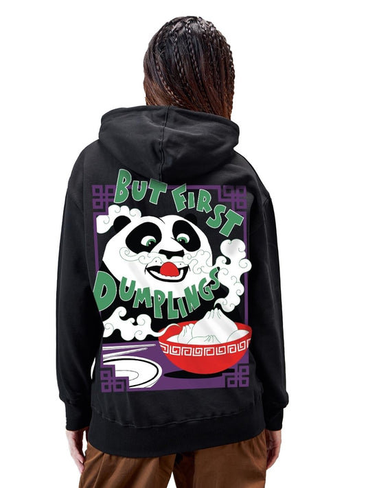 Bewakoof Heavy Duty 1.0 Official Kung Fu Panda Merchandise Womens Graphic Print Oversized Fit Full Sleeve Hooded Cotton Blend H