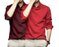 Deelmo Combo Of MenS Stylish Solid Satin Casual Shirt For Men Full Sleeves| Poly Satin Silk Shirt Pack Of 2 Maroon-Red
