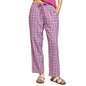 NYKD (NYS141 Checked Pure Cotton Pyjama Sleepwear Pants for Women | Relaxed Fit with Non-Slip Elasticated Waistband, Adjustable