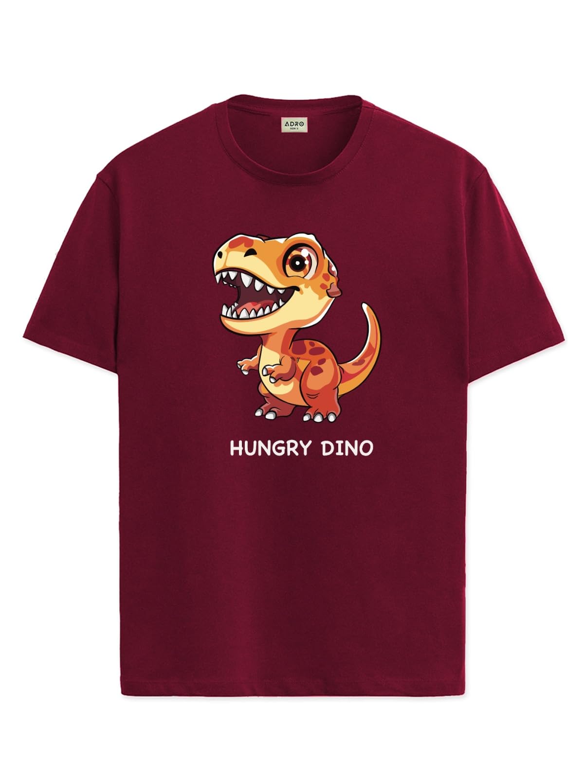 ADRO T Shirts for Boys & Girls || Dinosaur Printed T-Shirt || Ages 3-14 || 100% Cotton Round Neck Tshirt for Boys & Girls||KRN-D
