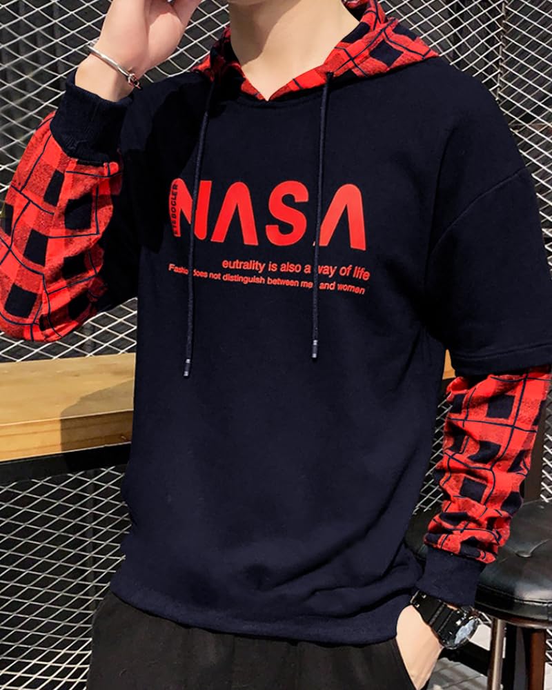 Noble Monk Men Stylish Printed T-Shirt (Pack Of 2) | Full Sleeve | Hooded Neck | Combo Hoodies For Men