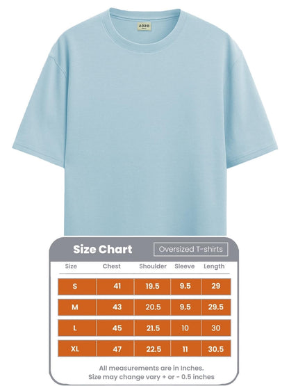 ADRO Oversize T Shirt for Men | Drop Shoulder Cotton T Shirt | Anime Oversize T-Shirt | Luffy T Shirt Gear 5| Trendy Front and B