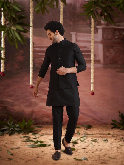 Kisah Nehru Jacket For Men  Textured Cotton Blend Modi Jacket | Ethnic & Formal Waist Coat For Weddings, Parties & Office Wear,