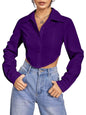 Greciilooks WomenS Regular Fit Western Shirt (Gl-W1915_Dark Purple