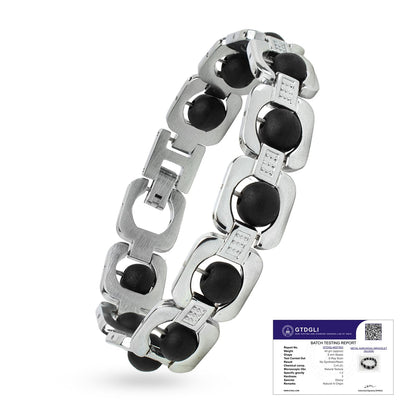 Astrotalk Metal Karungali Bracelet (Silver) | Certified Ebony Wood | Powerful Spiritual Protection, Emotional Balance & Positivity | Bracelet for Man & Women | Gift for Man & Woman