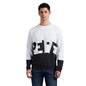 Pepe Jeans White Colour Block Full Sleeve Sweatshirt