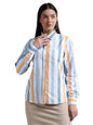 Kotty WomenS Striped Looking Spread Collar Shirts(Multicolor,M)