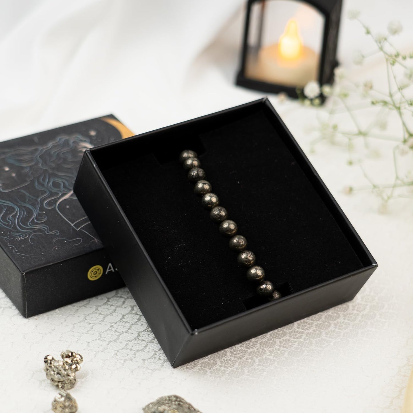 Astrotalk Raw Pyrite Bracelet | Certificate of Authenticity | Attracts Money and Boost Confidence | Astrology Bracelet for Men and Women | Beautifully Crafted with Healing Crystals