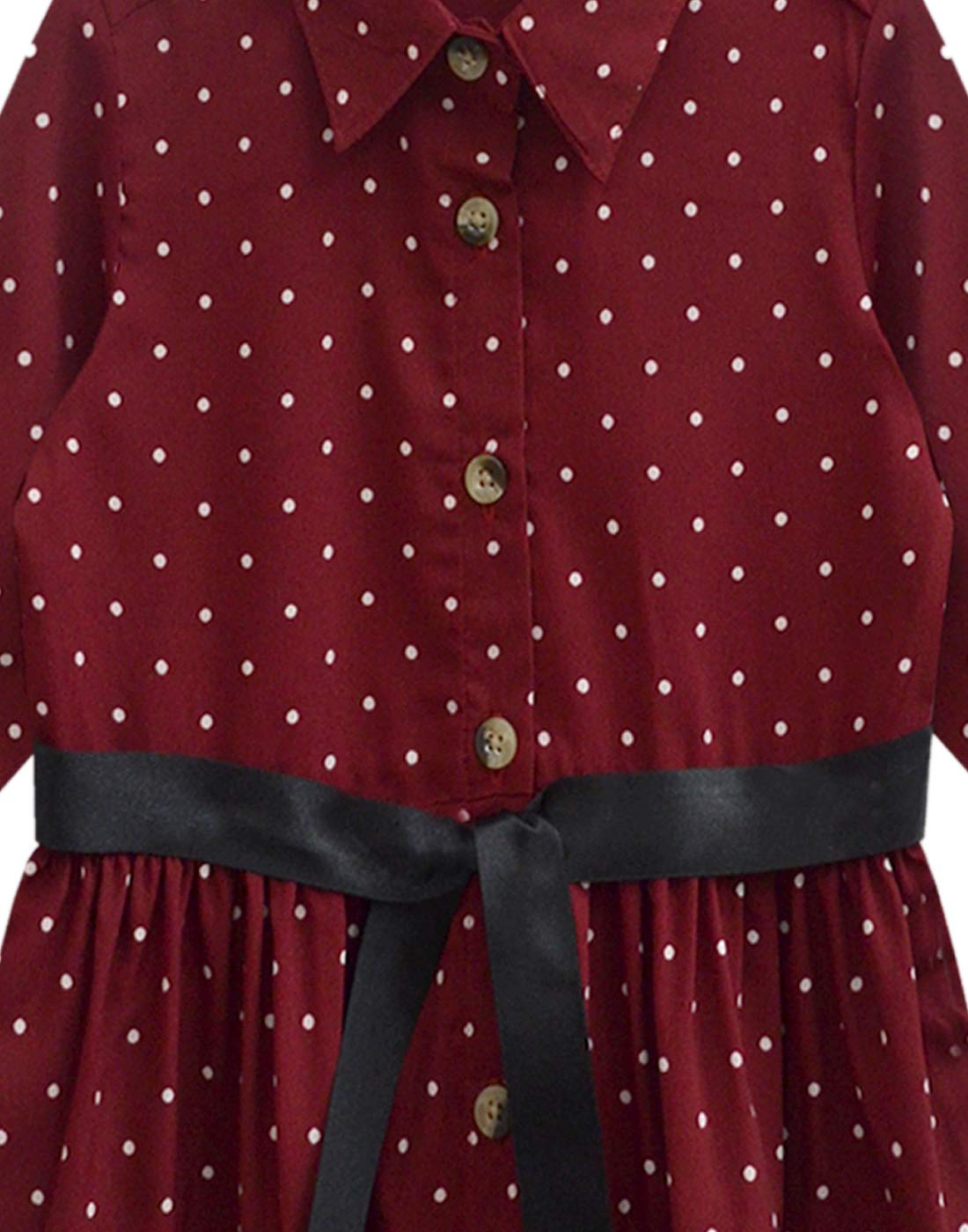 A.T.U.N. Girls Shirt Dress Maroon