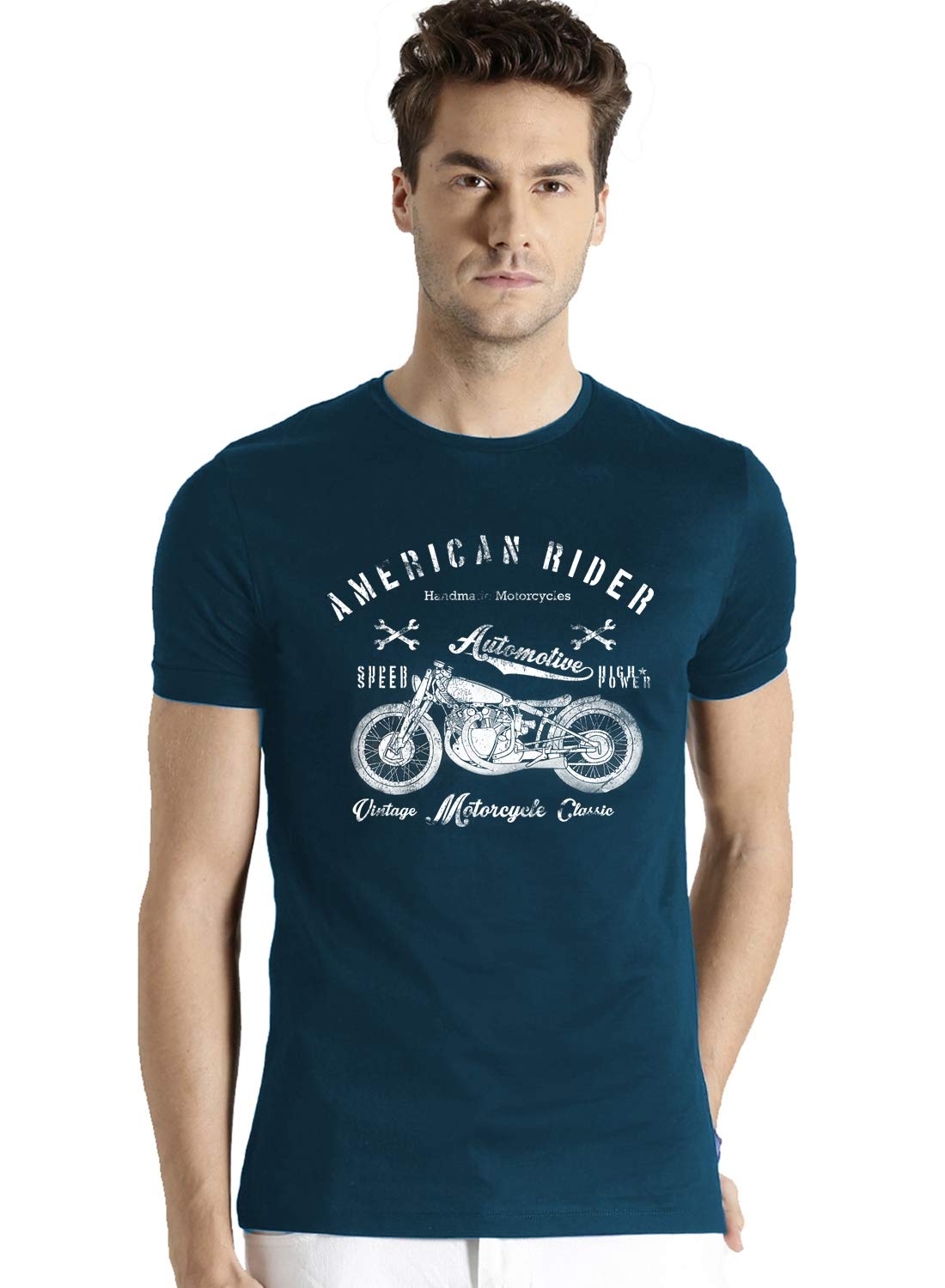 ADRO Men's Regular Fit T-Shirt (RNR-M-AME-SB)
