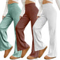Tee Projekt Women s Textured Trousers for Women l Loose Fit High-Waisted Pant l Office, Formal, Home Trouser (Pack of 3)