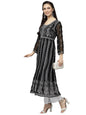 Yashika Women's Chanderi Women Chikankari Long Sleeve Embroidered Anarkali Nayra Kurta(Ys-K1112)