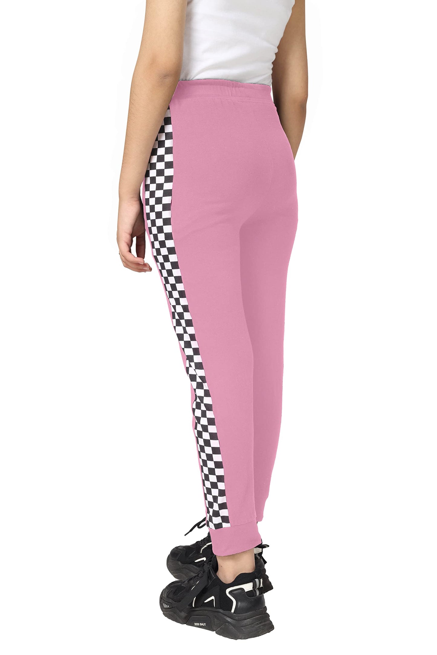 Kyda Kids Girls Cotton Printed Track Pants With Pocket - (Pack Of 1) Pink