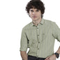The Indian Garage Co Men Green Striped Slim Fit Cotton Casual Shirt